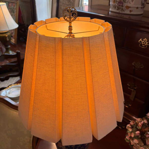 Vintage Blue Asian Lamp