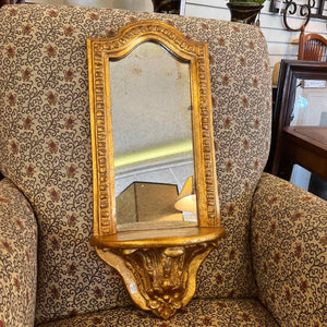 Gold Mirror With Shelf