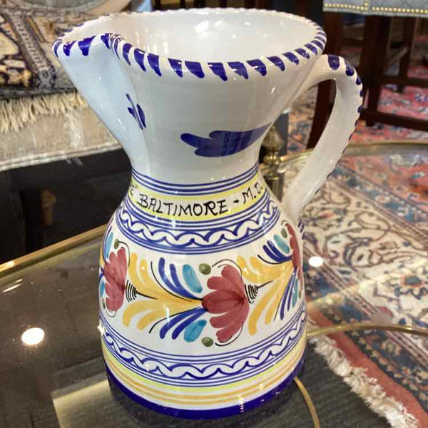 Ceramic Floral Pitcher