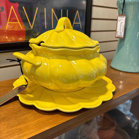 Yellow Tureen With Platter