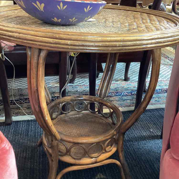 Round Rattan Table