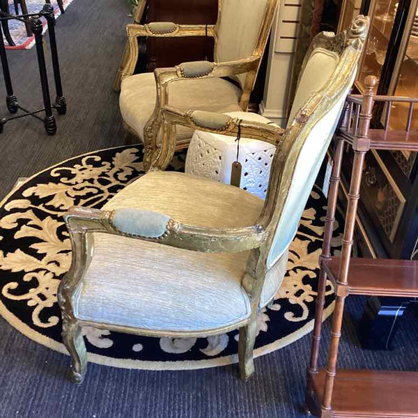 Carved Wood Bergere Arm Chair
