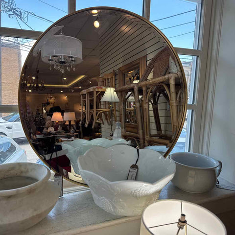 Round Beveled Mirror