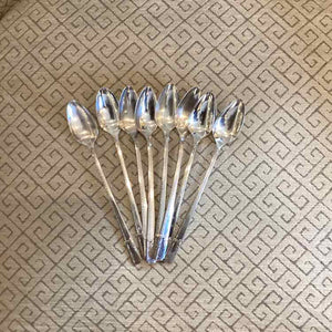 8 Art Deco Ice Tea Spoons "Corenoble" Intro 1938
