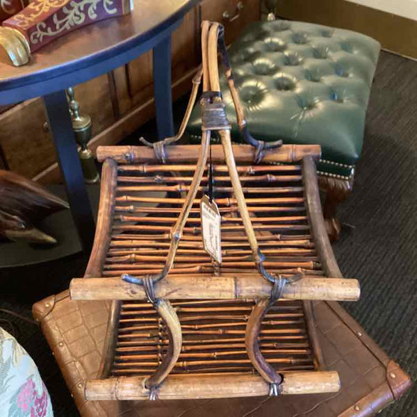 Vintage Bamboo Magazine Rack