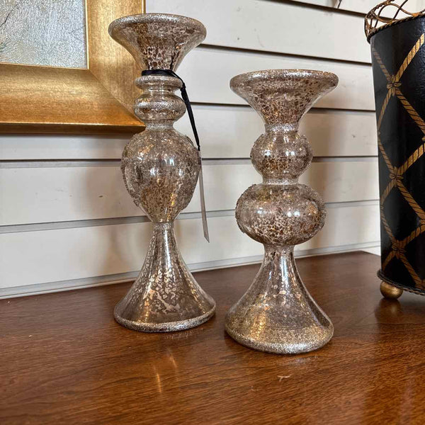 Mercury Glass Candle Holders