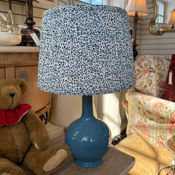 Pr. Blue Ceramic Lamps (Ballard)