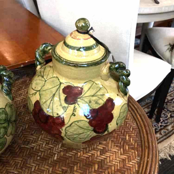 Hand Painted Ceramic Jar