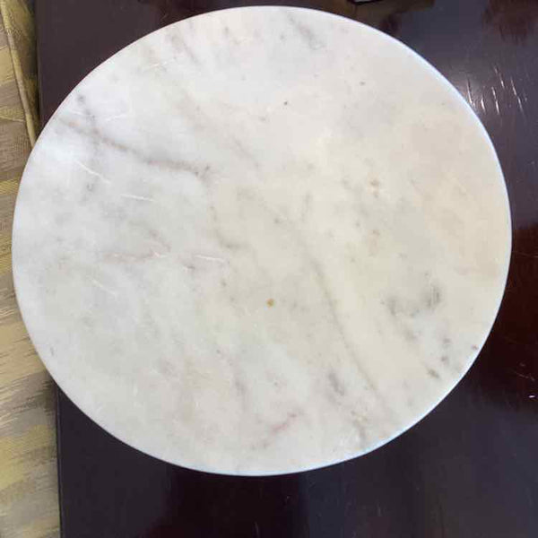 Marble Top Wood Base Cake Stand