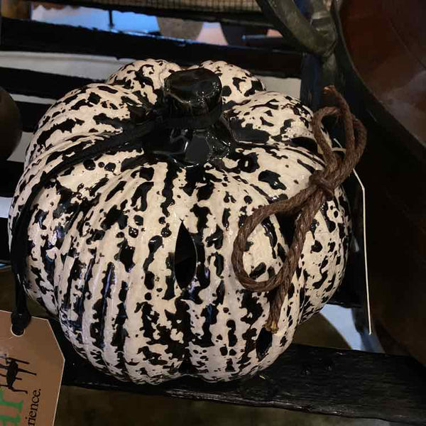 Black And White Ceramic Pumpkin