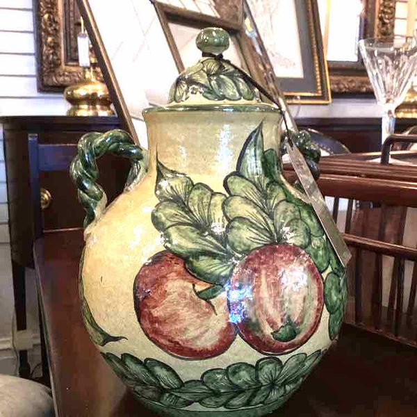 Hand Painted Ceramic Jar