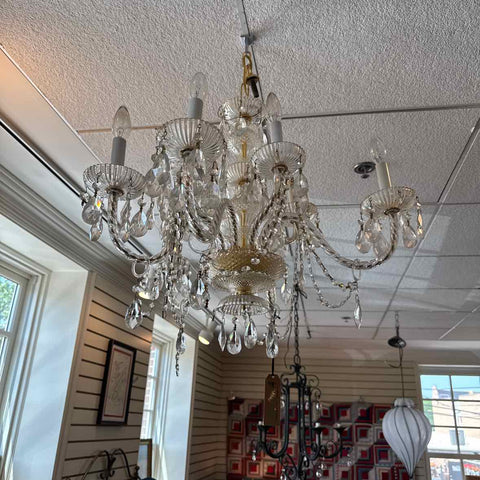 Six  Light Crystal Chandelier