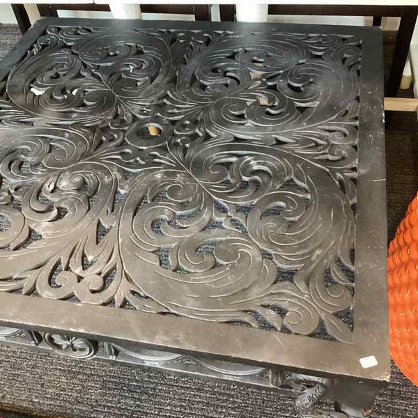 Black Cast Aluminum Coffee Table