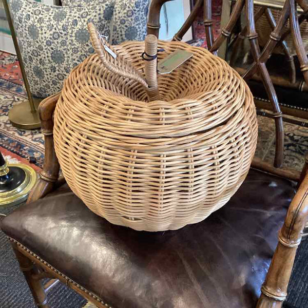 Laura Ashley Wicker Basket With Lid