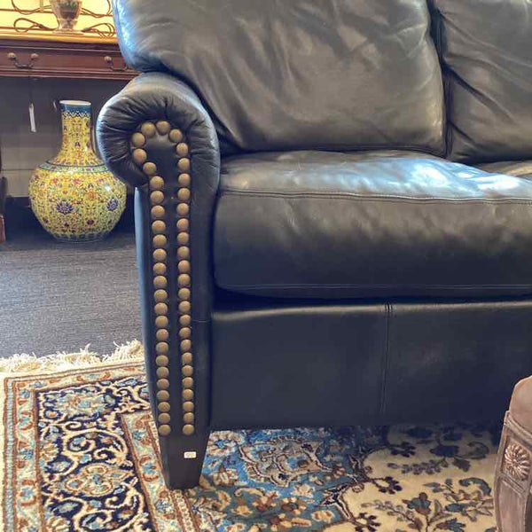Black Leather Love Seat