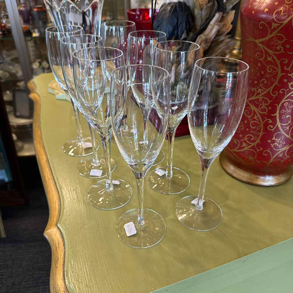 Set of 8  Lenox Crystal Champagne Flutes