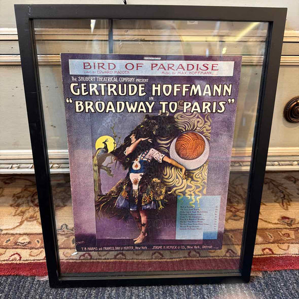 Sheet Music - Framed "Broadway to Paris"