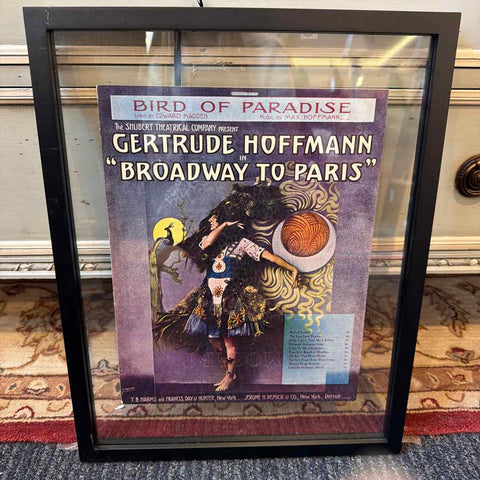 Sheet Music - Framed "Broadway to Paris"