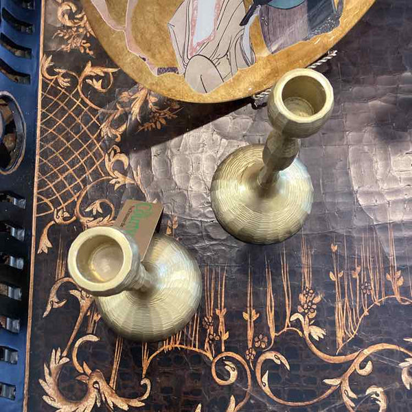 Pair of Gold Taper Holders