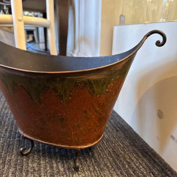Rust And Green Metal Basket