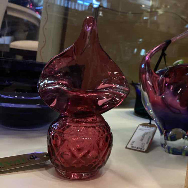 Jack In The Pulpit Cranberry Glass Vase