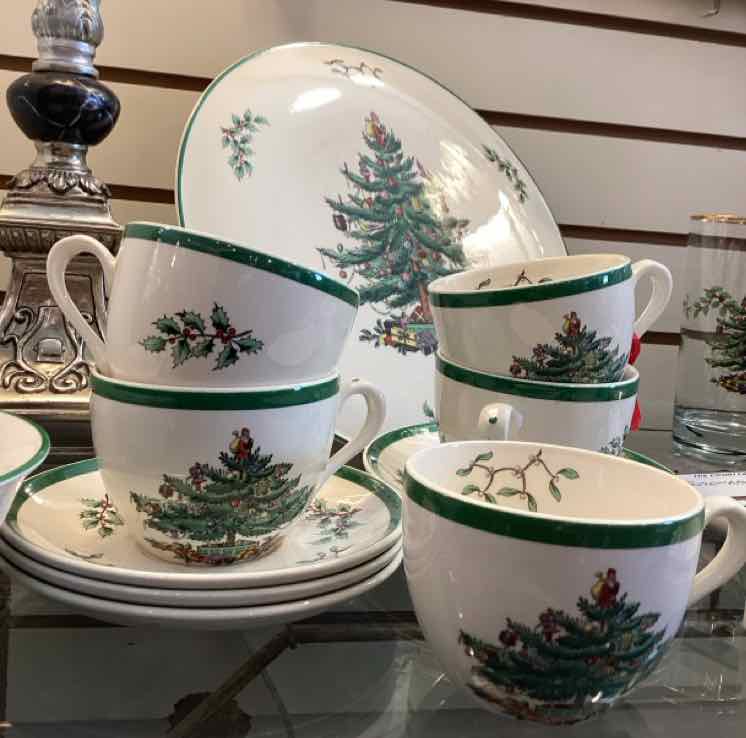 Set of 5 Spode Cups & Saucers
