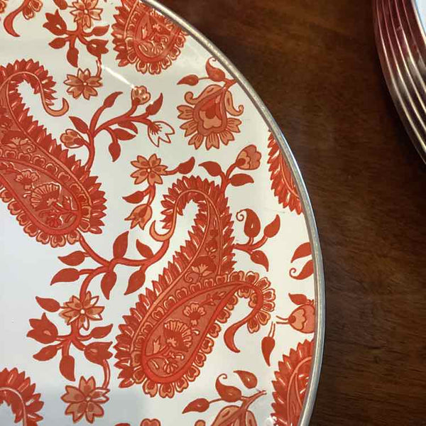 Six Pottery Barn Enamel Salad Plates