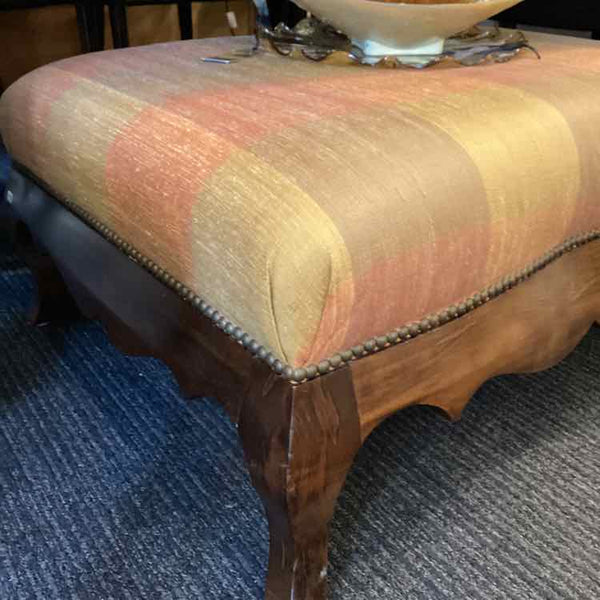 Plaid With Nailheads Ottoman