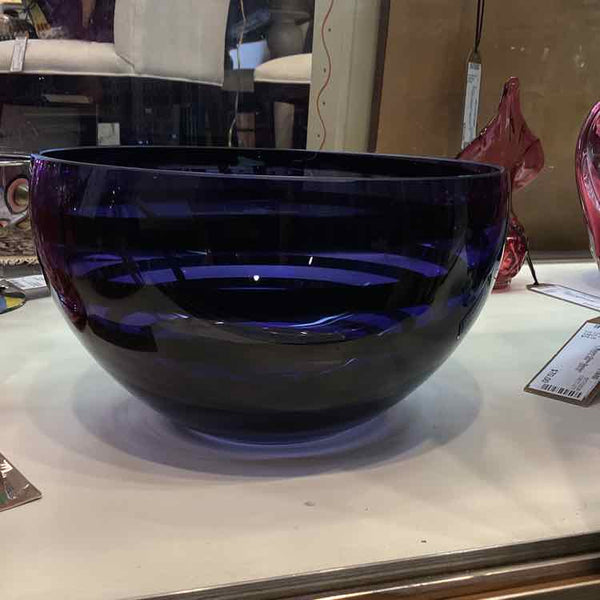 Kosta Boda Cobalt Blue Swirl Bowl