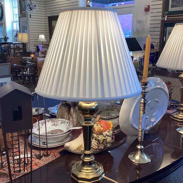 Pr of Brass Lamps w/Round Base