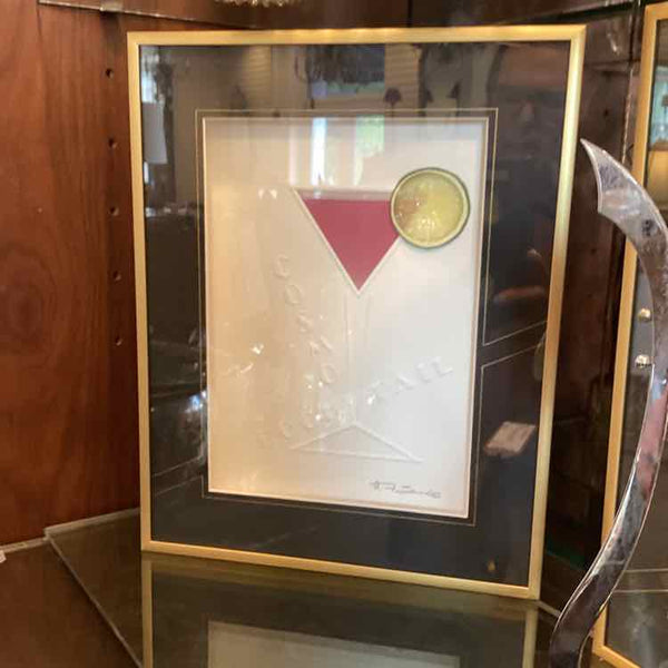 "Cosmo" Embossed Framed Art