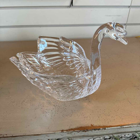 Glass Swan Bowl