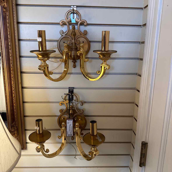 Pair of Brass Sconces