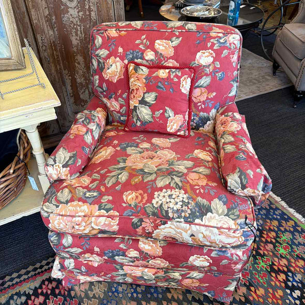 Red Floral Chair