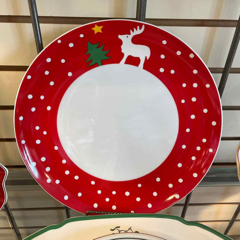 Red Rim Holiday Platter