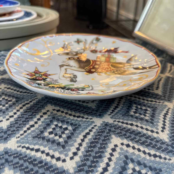 Williams Sonoma Reindeer Plate
