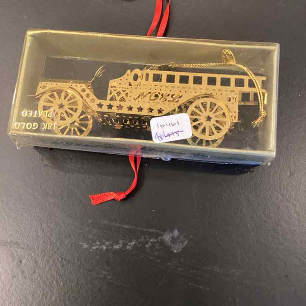 Brass Fire Truck Ornament