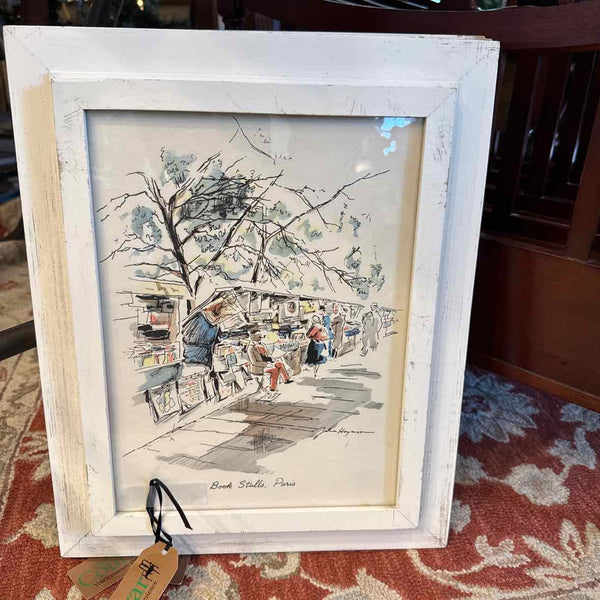 Framed Paris Book Stalls Print