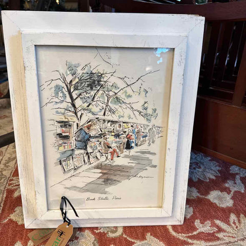 Framed Paris Book Stalls Print
