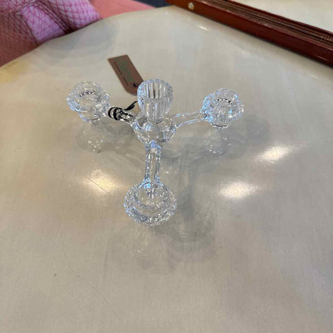Cambridge Three Arm Glass Candlestick