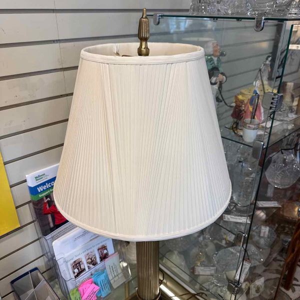 Brushed Brass Column Lamp