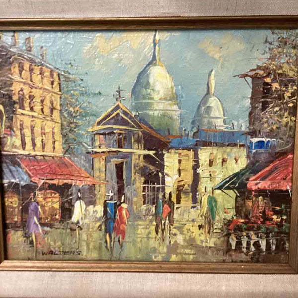 Signed Vintage European Sreet Scene