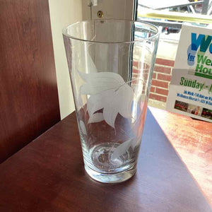 Etched Glass Vase