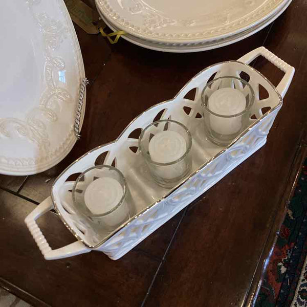 Lenox Illuminations Platinum Centerpiece Votive Caddie