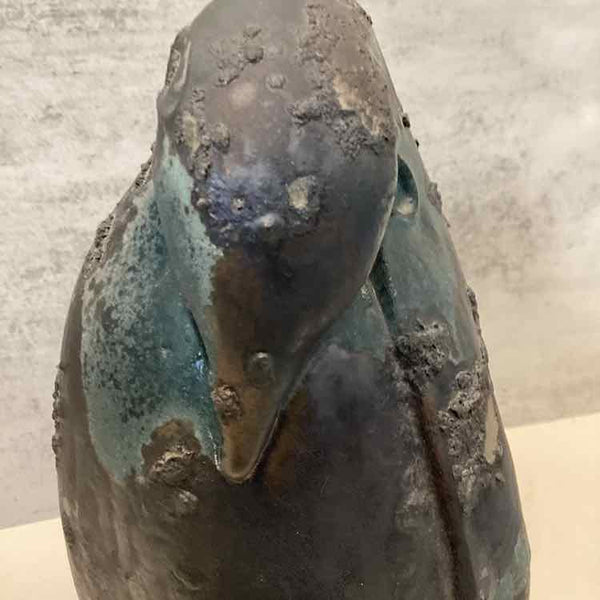 Tony Evans Raku Penquin - Pottery
