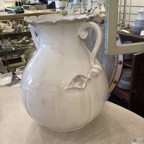 White Ceramic Vase with Handles