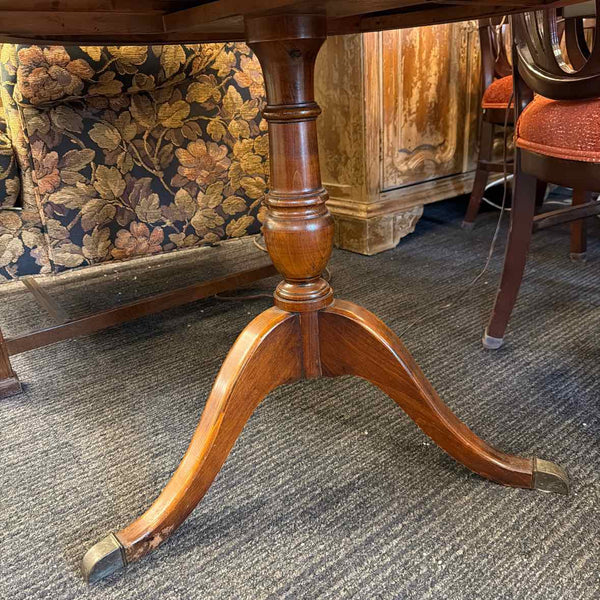 Leather Top Drum Table