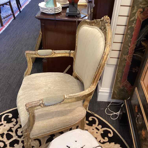 Carved Wood Bergere Arm Chair