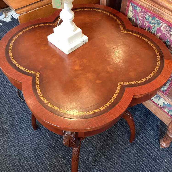Mahogany Table With Leather Top
