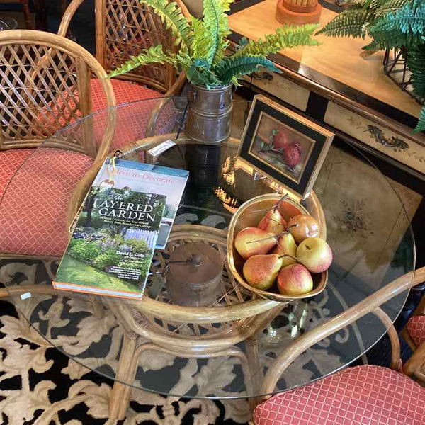Rattan Table And Four Chairs